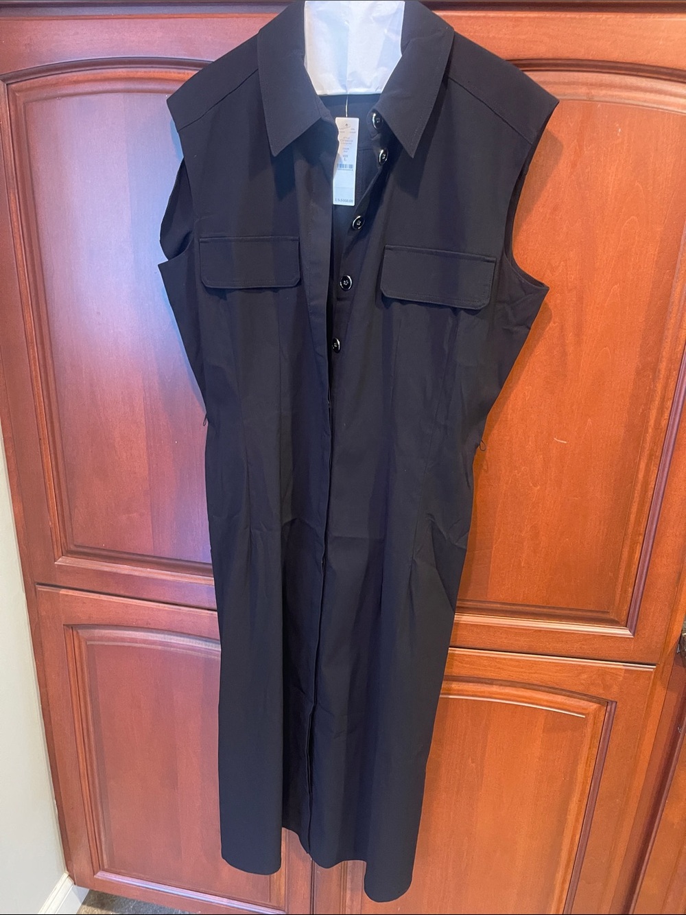White House Black Market Black Sleeveless Midi